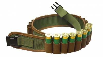 Bisley 12G Cartridge Belt Leather on Webbing Pockets